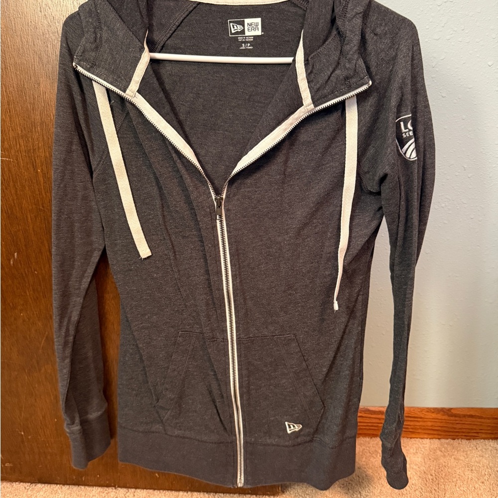 New Era Black Zip-Up Hoodie